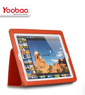 Кожаный чехол для iPad 2/3 и iPad 4 Yoobao Executive Leather Case (Оранжевый)