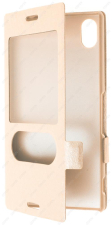 Чехол-книжка с магнитной застежкой для Sony Xperia M4 Aqua Dual (E2333) (Золотой)
