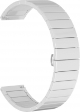 Ремешок керамический GSMIN Ceramic 20 для Samsung Galaxy Watch 4 Classic 46мм (Белый)