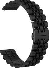 Ремешок металлический GSMIN Elegy 20 для Samsung Galaxy Watch 4 Classic 46мм (Черный)