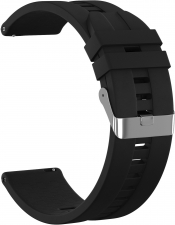 Ремешок силиконовый GSMIN Aztec 20 для Samsung Galaxy Watch 4 Classic 46мм (Черный)