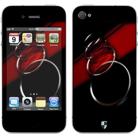 Наклейка виниловая Black Horn для iPhone 4/4S (Au 57)