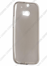Чехол силиконовый для HTC One 2 M8 TPU Прозрачно-Матовый (Черный)