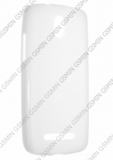 Чехол силиконовый для HTC Desire 500 Dual Sim TPU (Белый Глянцевый)