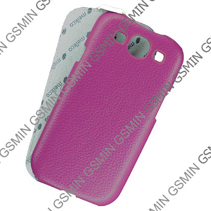 Кожаный чехол для Samsung Galaxy S3 (i9300) Melkco Premium Leather Case - Special Edition Jacka Type (Purple/White LC)