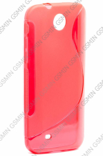 Чехол силиконовый для HTC Desire 300 S-Line TPU (Красный)