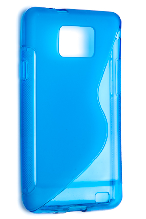 Чехол силиконовый для Samsung Galaxy S2 Plus (i9105) S-Line TPU (Синий)