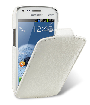 Кожаный чехол для Samsung Galaxy S Duos (S7562) Melkco Premium Leather Case - Jacka Type (White LC)