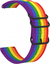 Ремешок тканевый GSMIN Dim 22 для Elari KidPhone Fresh (Радужный)