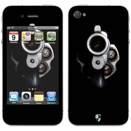Наклейка виниловая Black Horn для iPhone 4/4S (Gu 07)