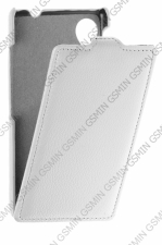 Кожаный чехол для Fly IQ 4412 Quad Coral Armor Case "Full" (Белый)