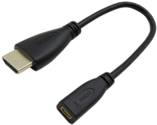 ������� ���������� GSMIN HP15 Micro HDMI (F) - HDMI (M) (20 ��) (������)