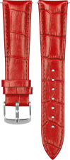 Ремешок кожаный GSMIN Crocodile 20 для Samsung Galaxy Watch 4 Classic 46мм (Красный)