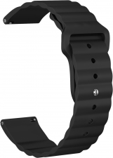 Ремешок силиконовый GSMIN Dump 22 для Elari KidPhone Fresh (Черный)