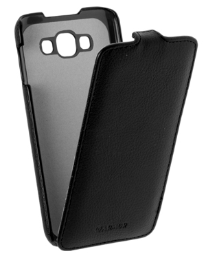 Кожаный чехол для Samsung Galaxy E7 SM-E700F Armor Case "Full" (Черный)