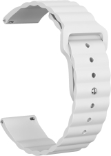 Ремешок силиконовый GSMIN Dump 22 для Amazfit GTR 3 Pro (Белый)