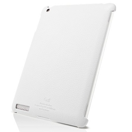 Кожаный чехол-накладка для iPad 2/3 и iPad 4 SGP Leather Griff Series (Белый)
