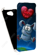 Кожаный чехол для LG Max X155 Aksberry Protective Flip Case (Белый) (Дизайн 149)