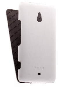 Кожаный чехол для Nokia Lumia 1320 Armor Case "Full" (Белый) (Дизайн 141)