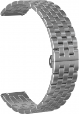 Ремешок стальной GSMIN Arched 20 для Samsung Galaxy Watch 4 Classic 46мм (Серебристый)