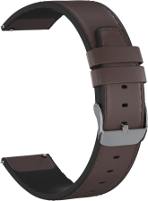 Ремешок кожаный GSMIN Hide 20 для Amazfit GTS 3 (Темно-коричневый)