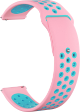 Ремешок силиконовый GSMIN Sport Edition 20 для Elari KidPhone 4G (Розово-голубой)