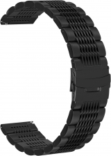 Ремешок металлический GSMIN Demi 20 для Samsung Galaxy Watch 4 Classic 46мм (Черный)