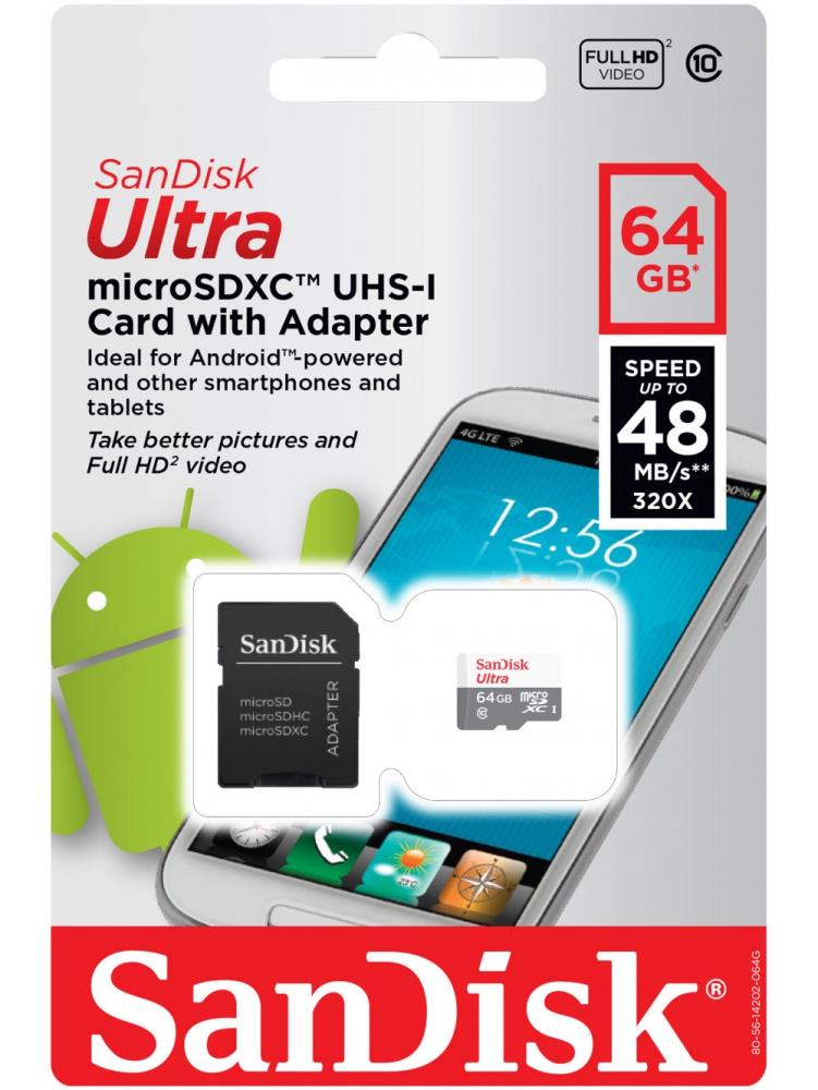 Карта памяти 64 гб microsdxc sandisk