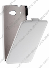 Кожаный чехол для HTC Desire 601 Rada Noble Leather Case (Белый)