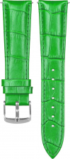 Ремешок кожаный GSMIN Crocodile 20 для Samsung Galaxy Watch 4 Classic 46мм (Зеленый)