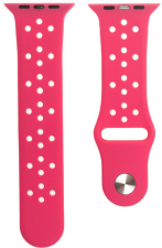 Ремешок силиконовый GSMIN Stamped для Apple Watch Series 7 41mm 38/40 (Розовый)