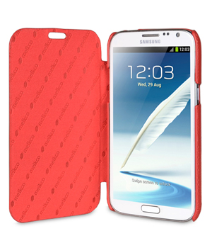 Кожаный чехол для Samsung Galaxy Note 2 (N7100) Melkco Premium Leather Case - Face Cover Book Type (Red LC) Ver.2