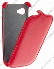 Кожаный чехол для Fly IQ 442 miracle Armor Case (Красный)