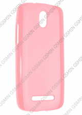 Чехол силиконовый для HTC Desire 500 Dual Sim TPU (Розовый Глянцевый)