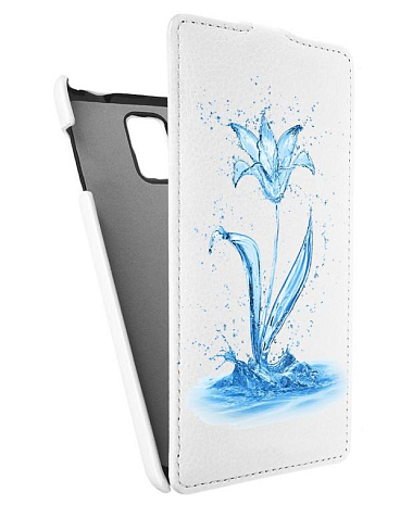 Кожаный чехол для Samsung Galaxy Note 4 (octa core) Armor Case "Full" (Белый) (Дизайн 8/8)