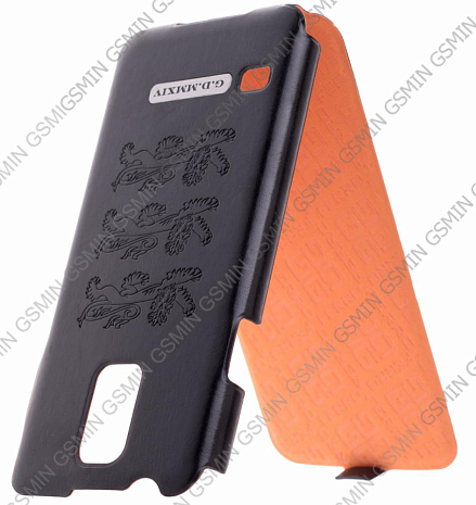    Samsung Galaxy S5 Ferro Ultra Slim Case (Black / Orange)