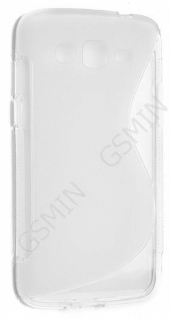 Чехол силиконовый для Samsung Galaxy Grand 2 (G7102) S-Line TPU (Прозрачно-Матовый)