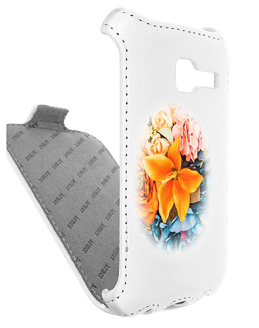 Кожаный чехол для Samsung S6102 Galaxy Y Duos Armor Case (Белый) (Дизайн 9/9)