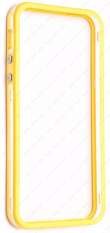 Бампер для Apple iPhone 5/5S/SE (Прозрачно Желтый)