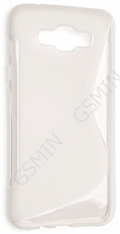 Чехол силиконовый для Samsung Galaxy E7 SM-E700F S-Line TPU (Прозрачно-Матовый)