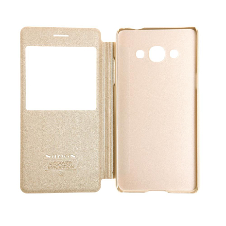 Чехол-книжка для Samsung Galaxy J3 Pro (J3110) Nillkin Sparkle Series View Case (Золотой)