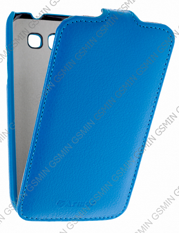 Кожаный чехол для Samsung Galaxy Win Duos (i8552) Armor Case "Full" (Голубой)