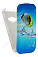Кожаный чехол для Samsung Galaxy J1 (2016) Aksberry Protective Flip Case (Белый) (Дизайн 150)