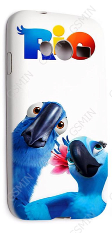 Кожаный чехол-накладка для Samsung Galaxy Ace 4 Lite (G313h) Aksberry Slim Soft (Белый) (Дизайн 17)