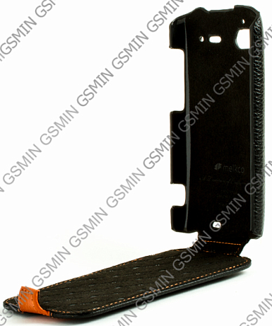    HTC Sensation / Sensation XE / Z710e / G14 Melkco Premium Leather Case - Special Edition Jacka Type (Black/Orange LC)