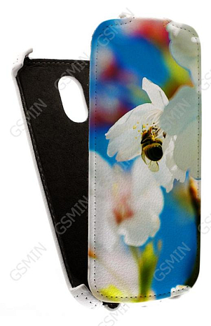 Кожаный чехол для Samsung Galaxy Nexus (i9250) Redberry Stylish Leather Case (Белый) (Дизайн 173)