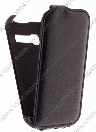 Кожаный чехол для Alcatel One Touch Pop C5 5036 Gecko Case (Черный)