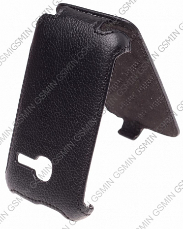 Кожаный чехол для Alcatel One Touch Tribe 3040D / 3041D Aksberry Protective Flip Case (Чёрный)