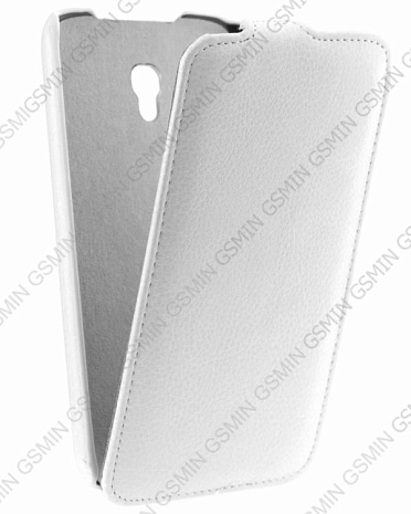 Кожаный чехол для Alcatel One Touch Pop S9 7050Y Art Case (Белый)
