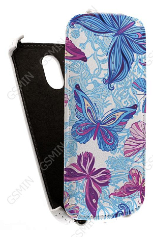 Кожаный чехол для Samsung Galaxy Nexus (i9250) Redberry Stylish Leather Case (Белый) (Дизайн 12/12)